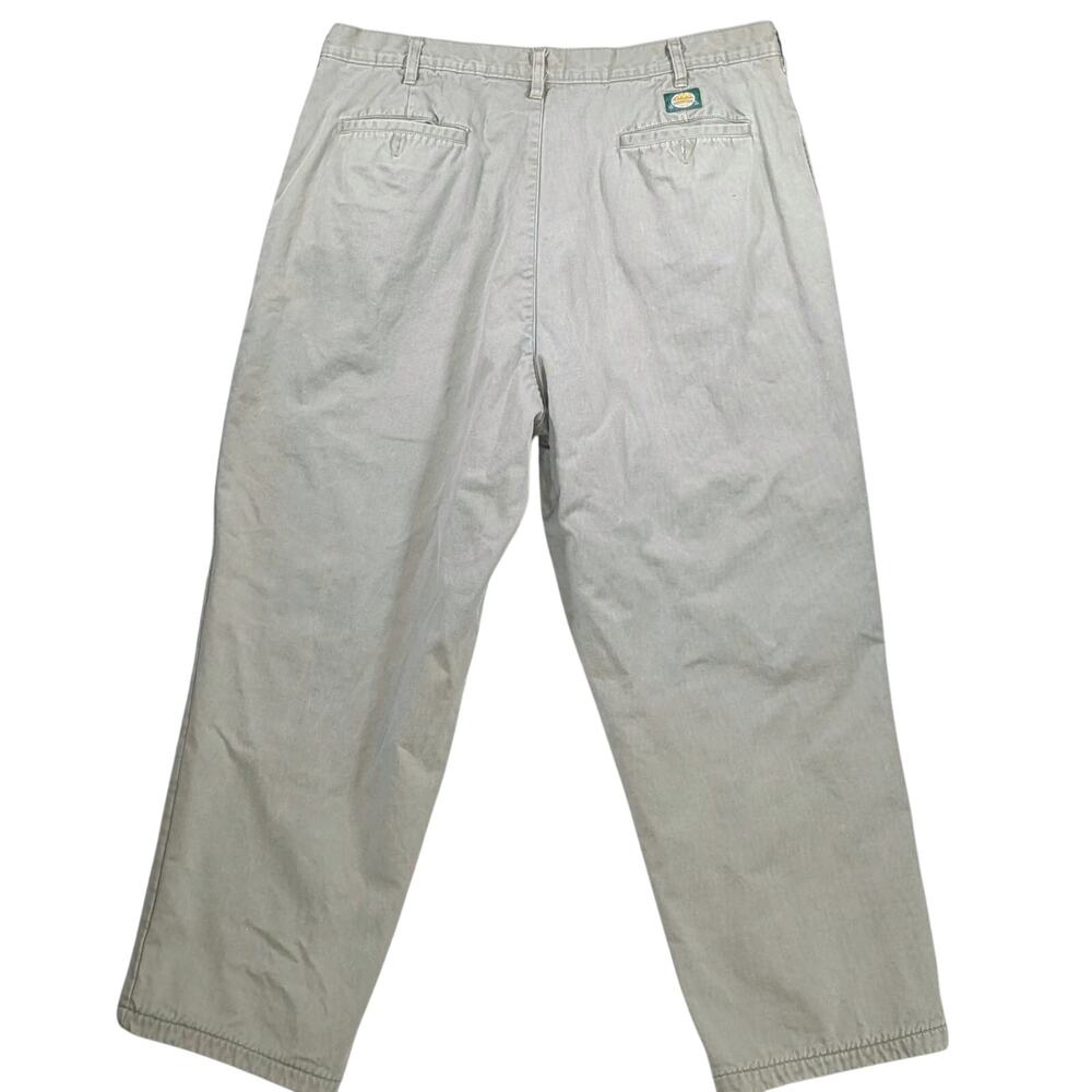 Cabela's Flannel Lined Green Pants Men's 42x30 Tan Chino Regular Fit Winter